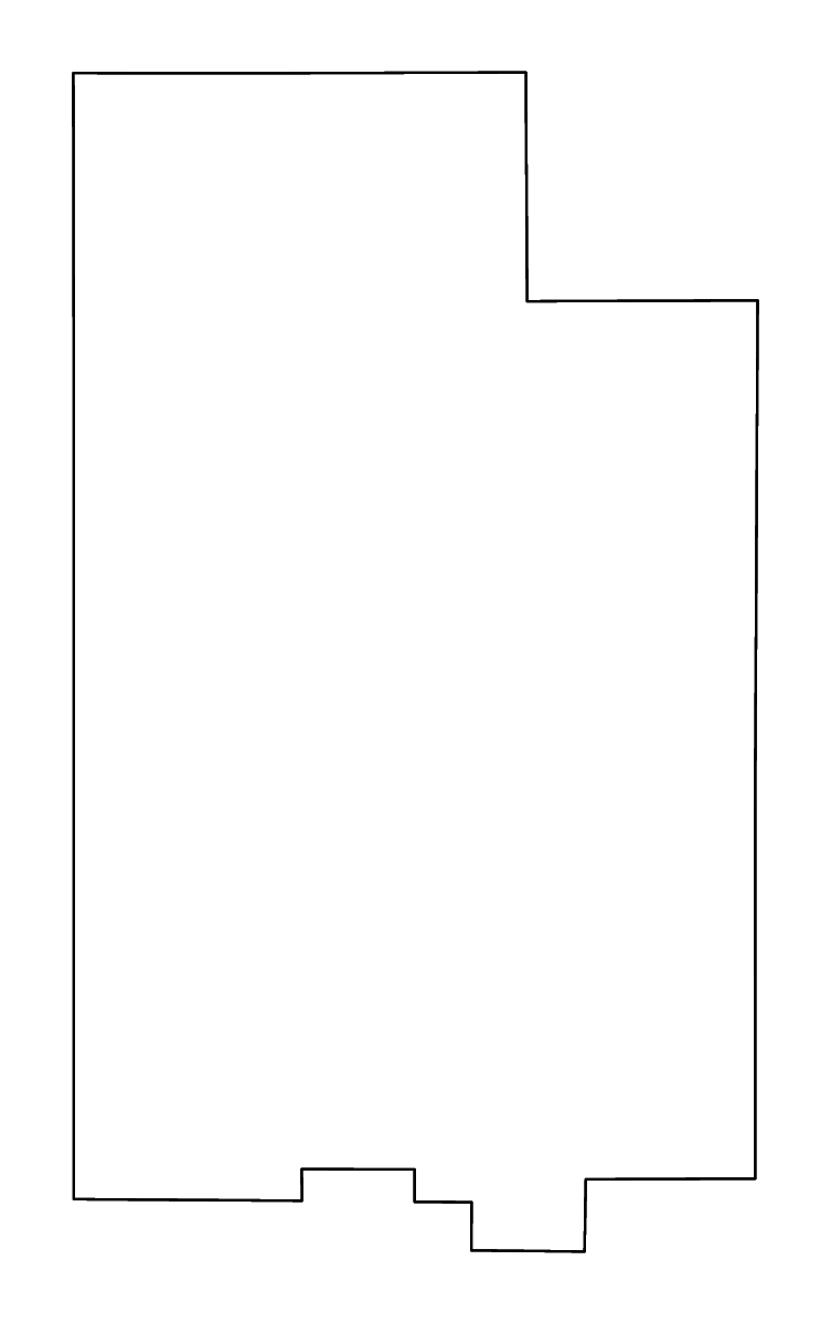 Mapa de contorno de Lamar, Mississippi con ríos.