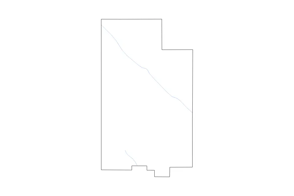 Mapa de Lamar, Mississippi de tipo contorno y ríos para América del Norte, con contorno y ríos con límites limpios.