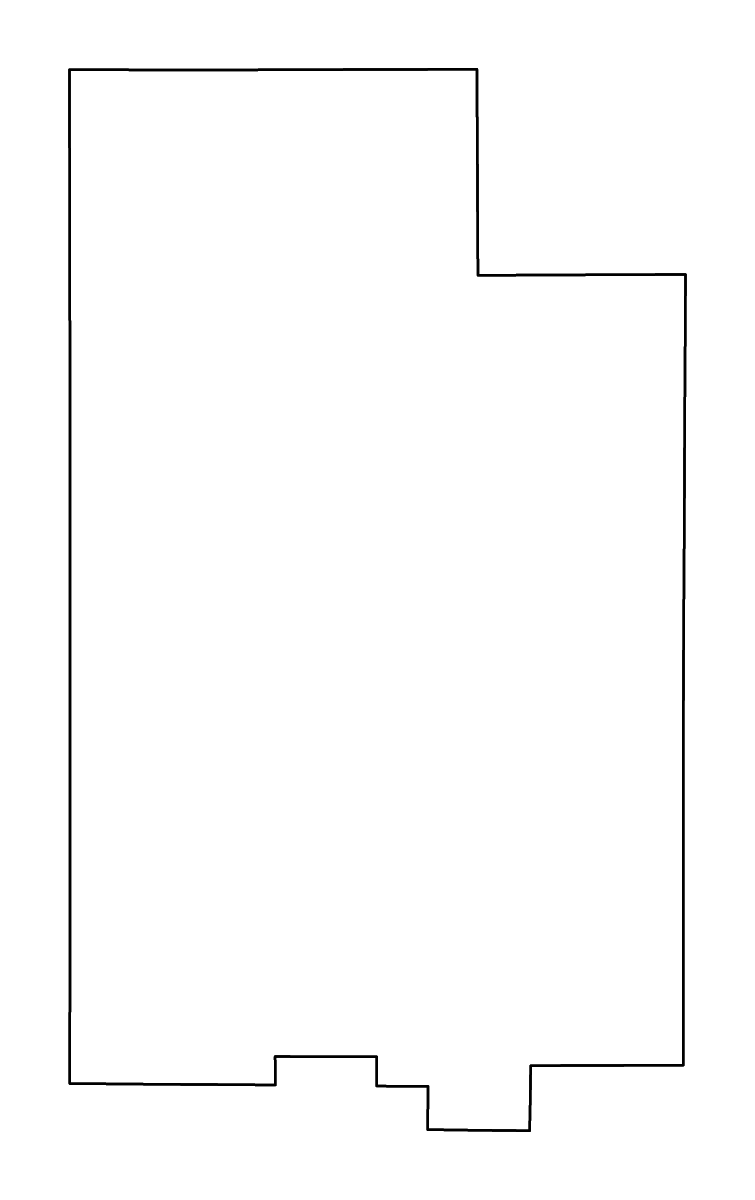 Mapa de contorno de Lamar, Mississippi con ríos.