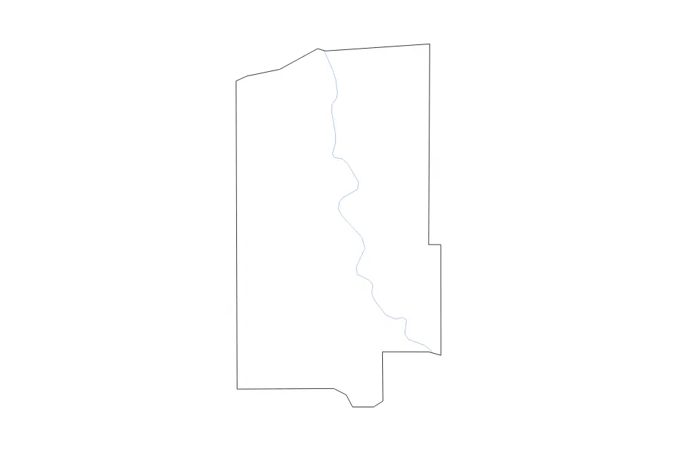 Carte de Lawrence, Mississippi de type contour et rivières pour Amérique du Nord, montrant contour et rivières avec des limites nettes.