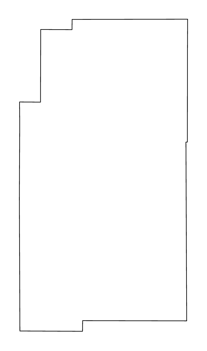 Mapa de contorno de Lee, Mississippi.