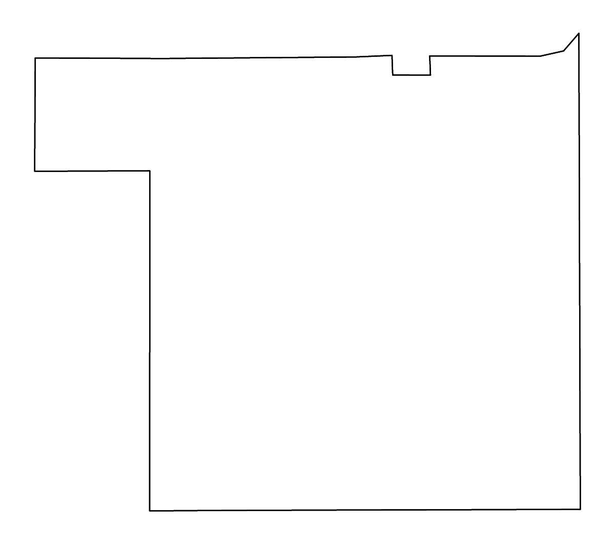 Carte de contour de Lincoln, Mississippi avec rivières.