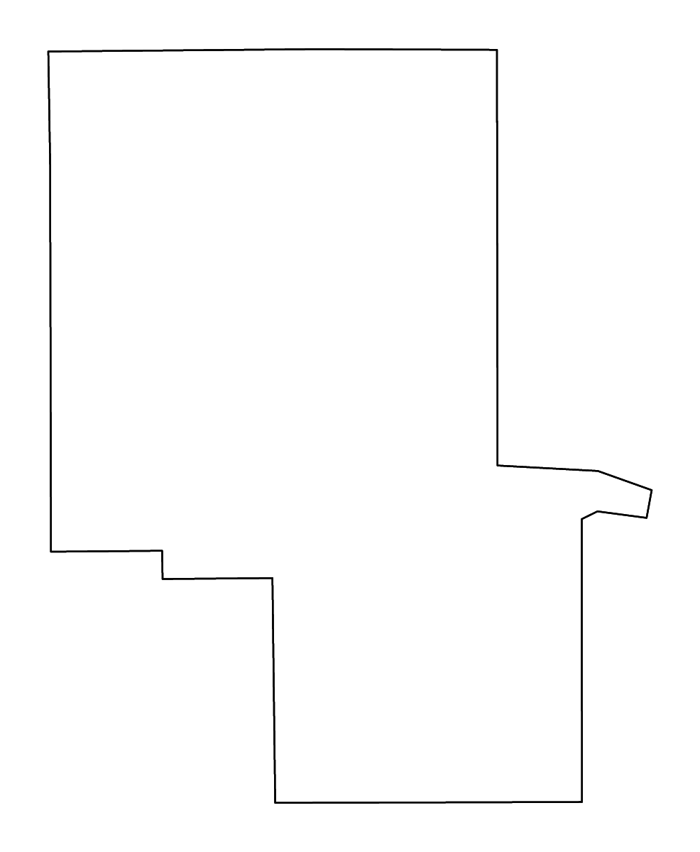 Mapa de contorno de Montgomery, Mississippi con ríos.