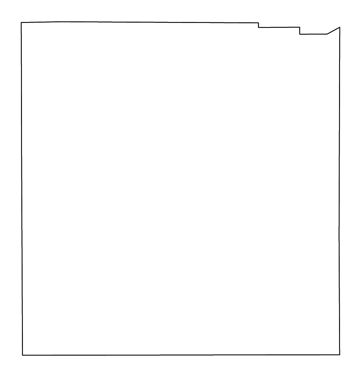 Mapa de contorno de Neshoba, Mississippi con ríos.