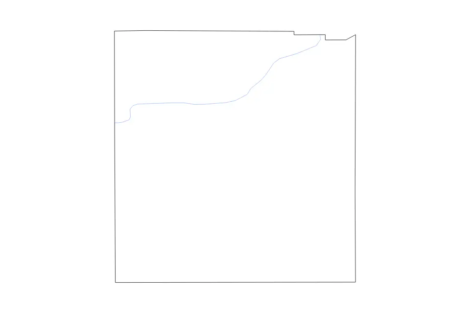 Mapa de Neshoba, Mississippi de tipo contorno y ríos para América del Norte, con contorno y ríos con límites limpios.