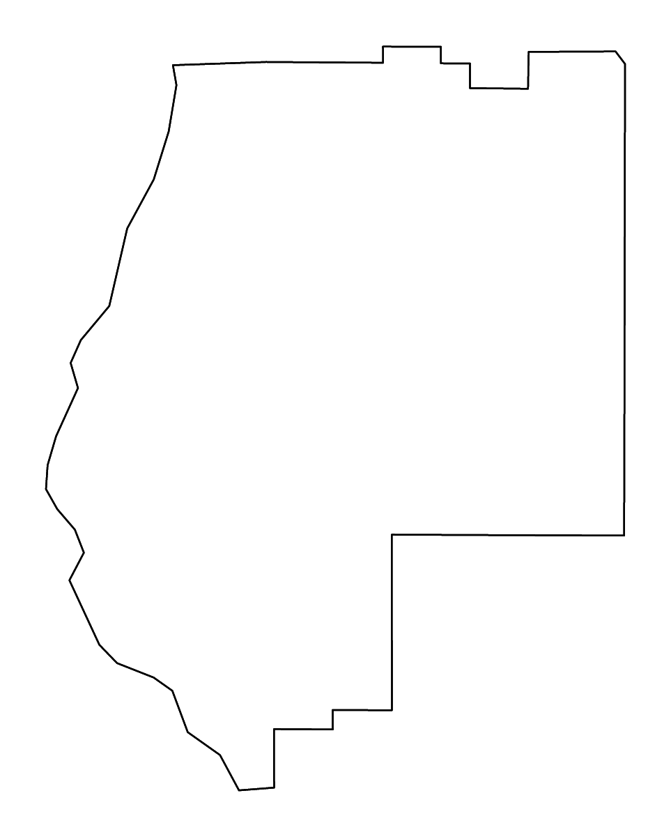 Mapa de contorno de Pearl River, Mississippi con ríos.
