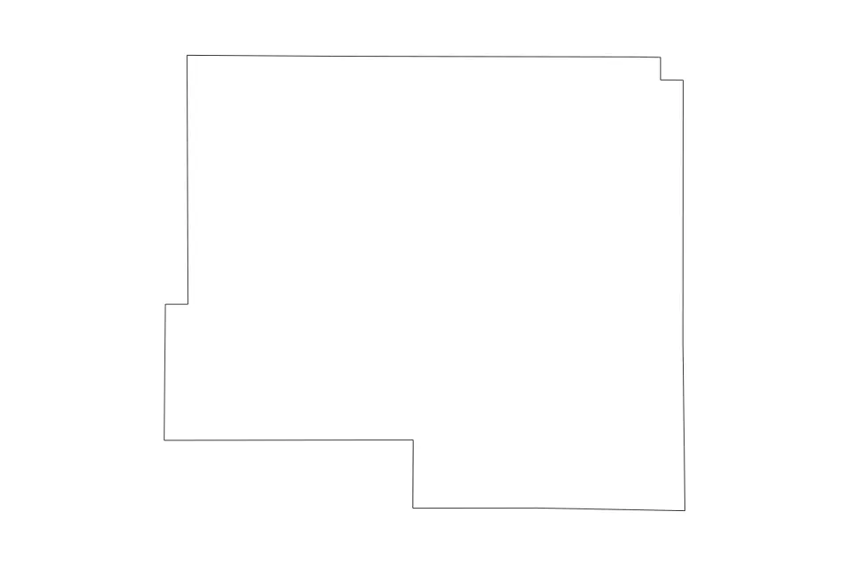 Mapa de Prentiss, Mississippi de tipo contorno para América del Norte, con contorno con límites limpios.