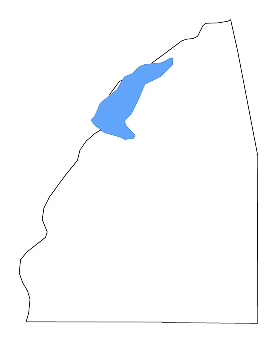 Mapa de contorno de Rankin, Mississippi con lagos y ríos.