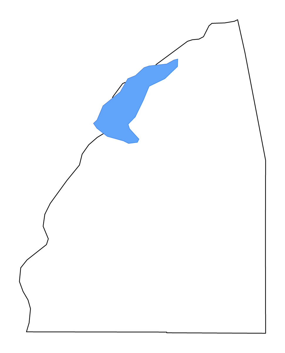 Mapa de contorno de Rankin, Mississippi con lagos y ríos.