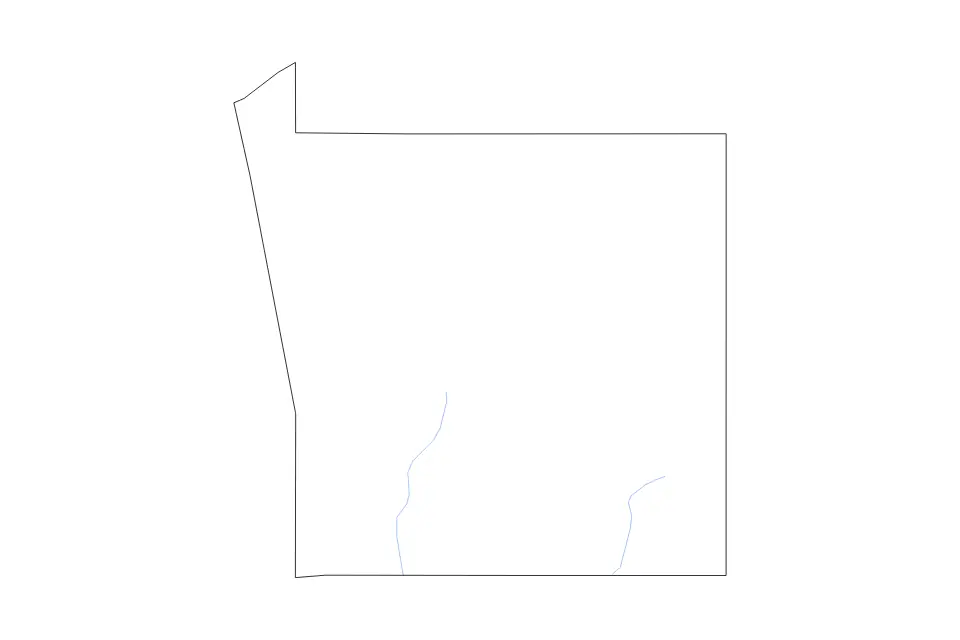 Mapa de Scott, Mississippi de tipo contorno y ríos para América del Norte, con contorno y ríos con límites limpios.