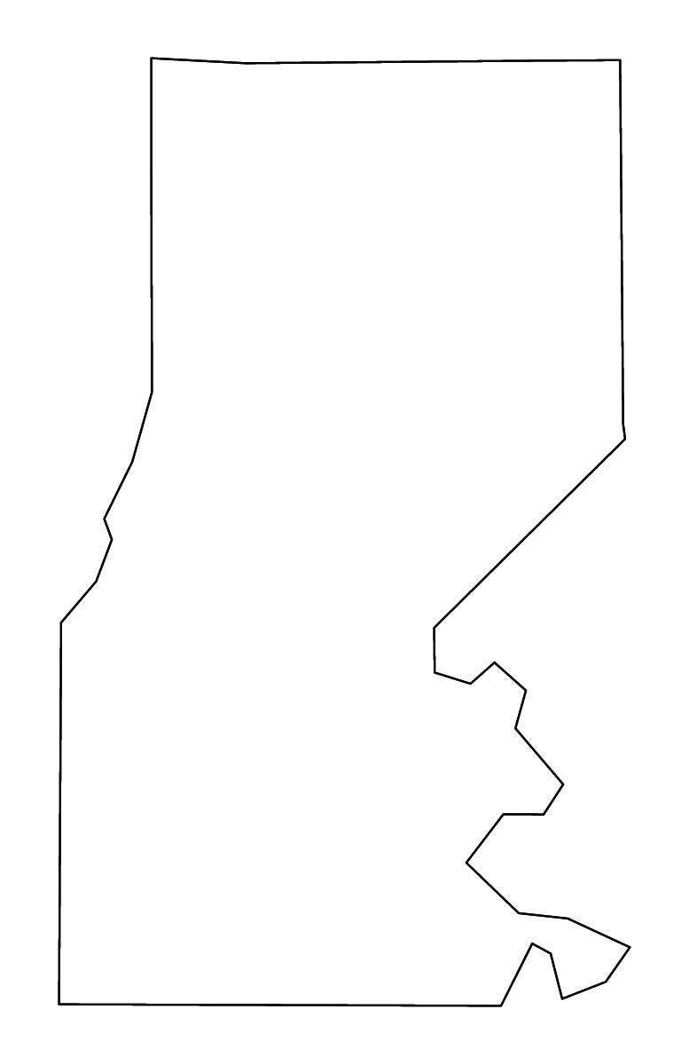 Mapa de contorno de Sharkey, Mississippi con ríos.