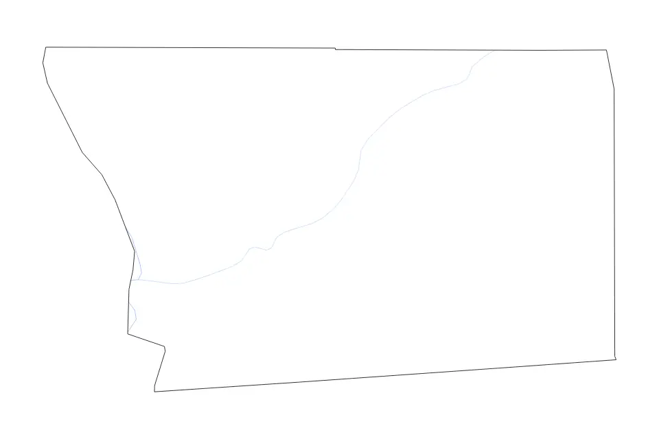 Mapa de Simpson, Mississippi de tipo contorno y ríos para América del Norte, con contorno y ríos con límites limpios.