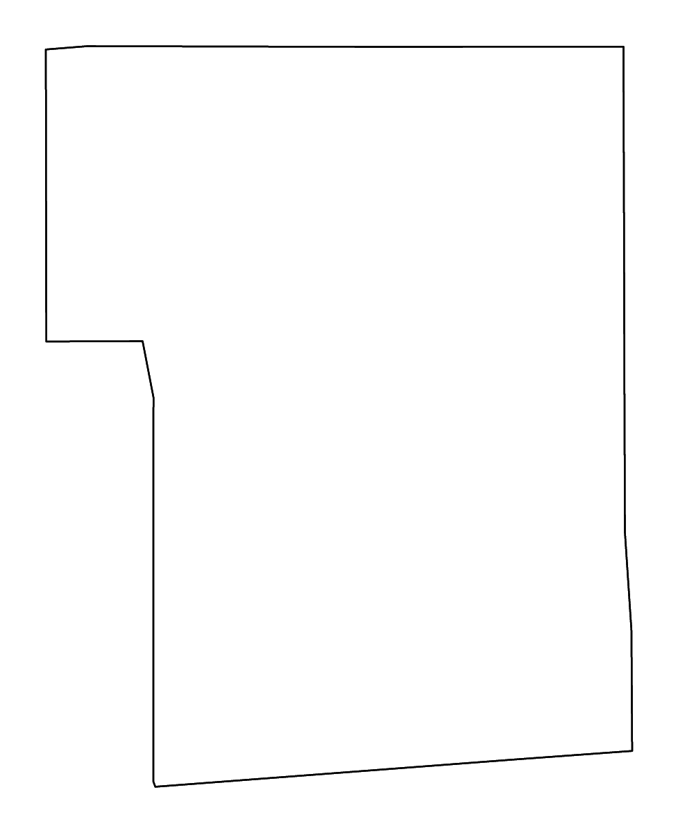 Mapa de contorno de Smith, Mississippi con ríos.