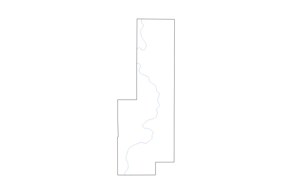 Mapa de Sunflower, Mississippi de tipo contorno y ríos para América del Norte, con contorno y ríos con límites limpios.