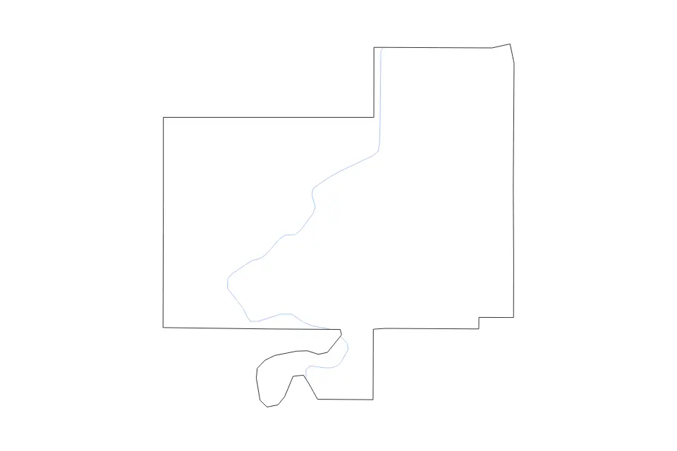 Mapa de Tallahatchie, Mississippi de tipo contorno y ríos para América del Norte, con contorno y ríos con límites limpios.