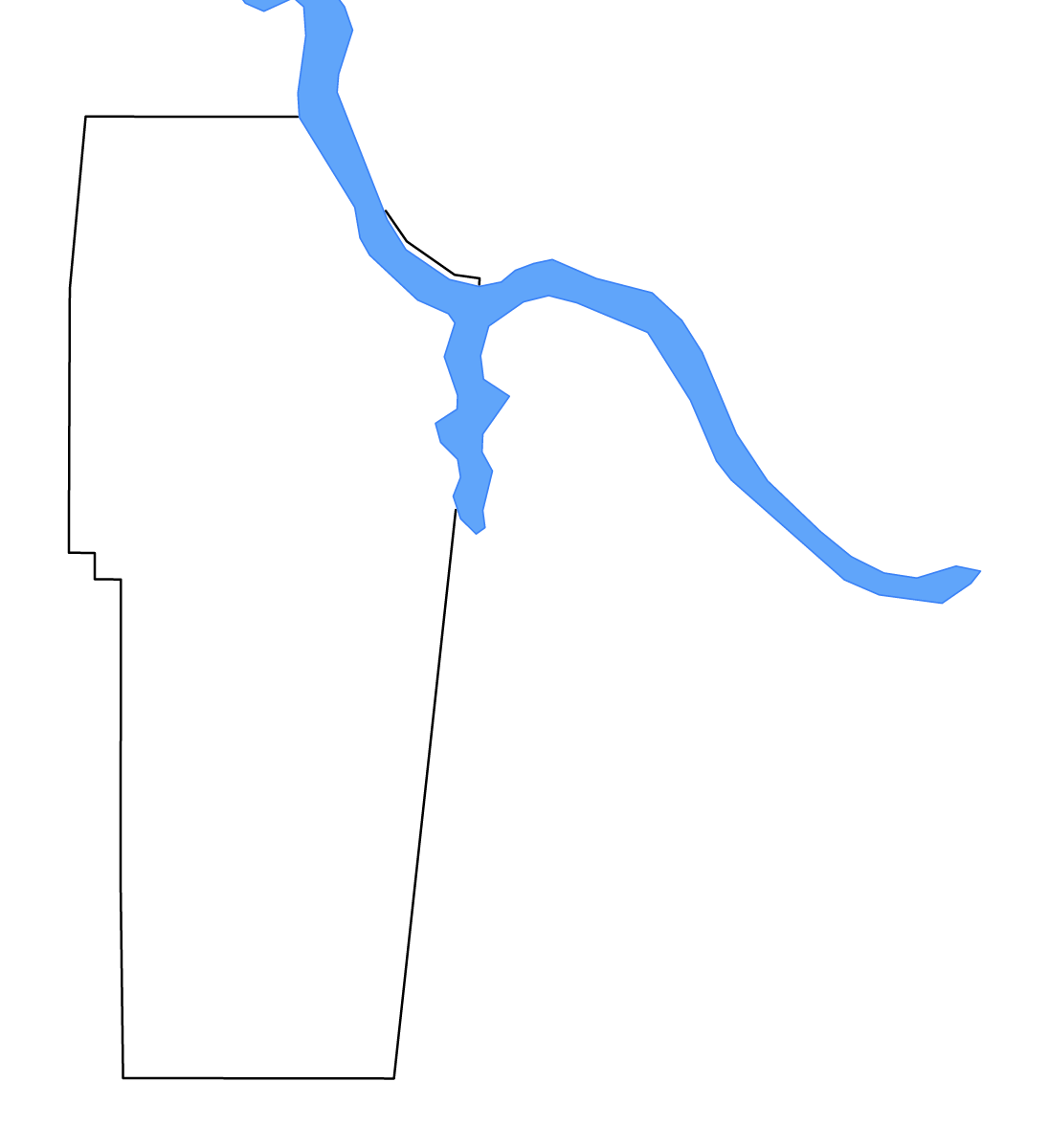 Carte de contour de Tishomingo, Mississippi avec lacs et rivières.