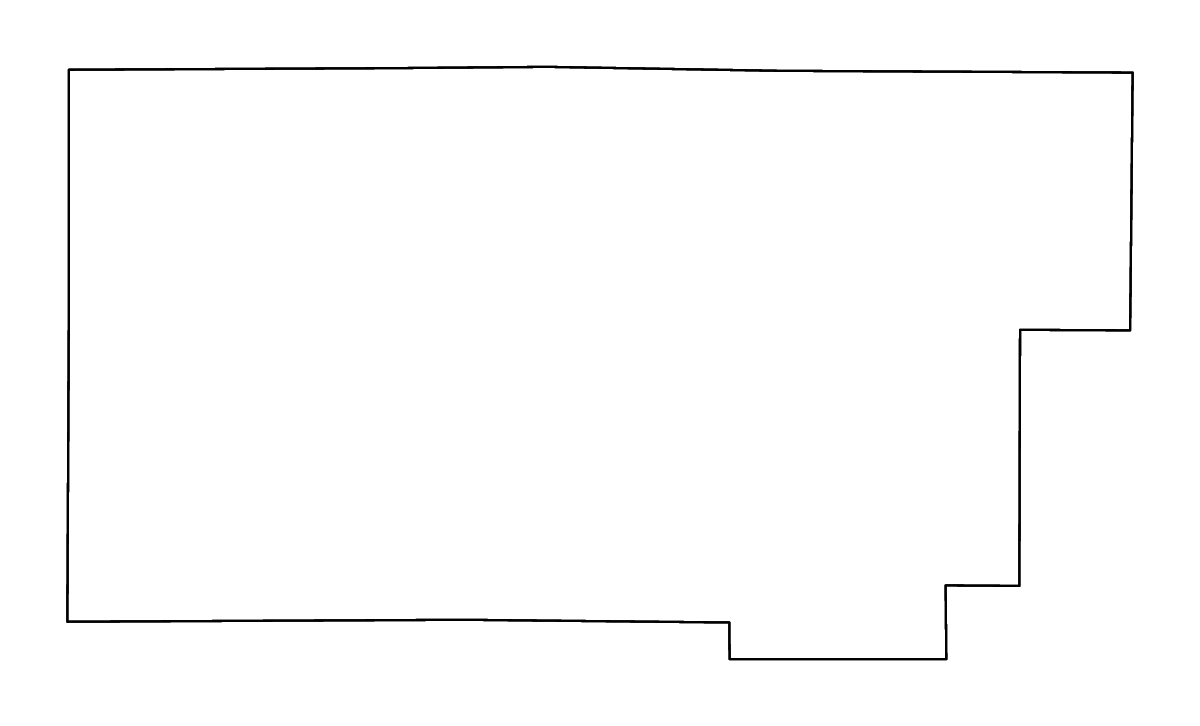 Carte de contour de Union, Mississippi avec rivières.