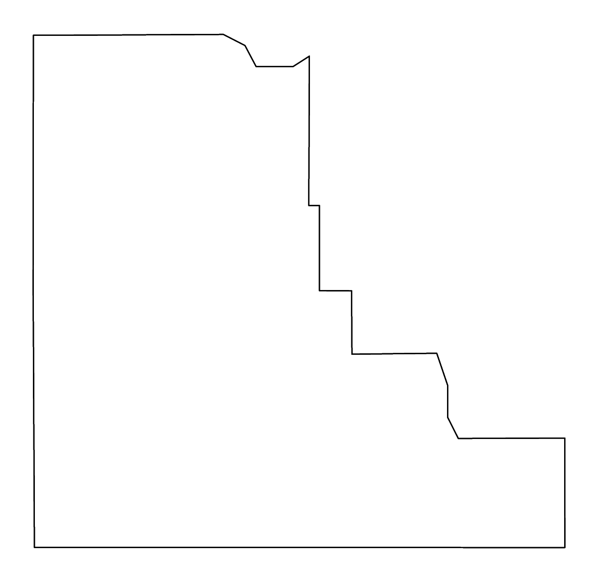 Mapa de contorno de Walthall, Mississippi con ríos.