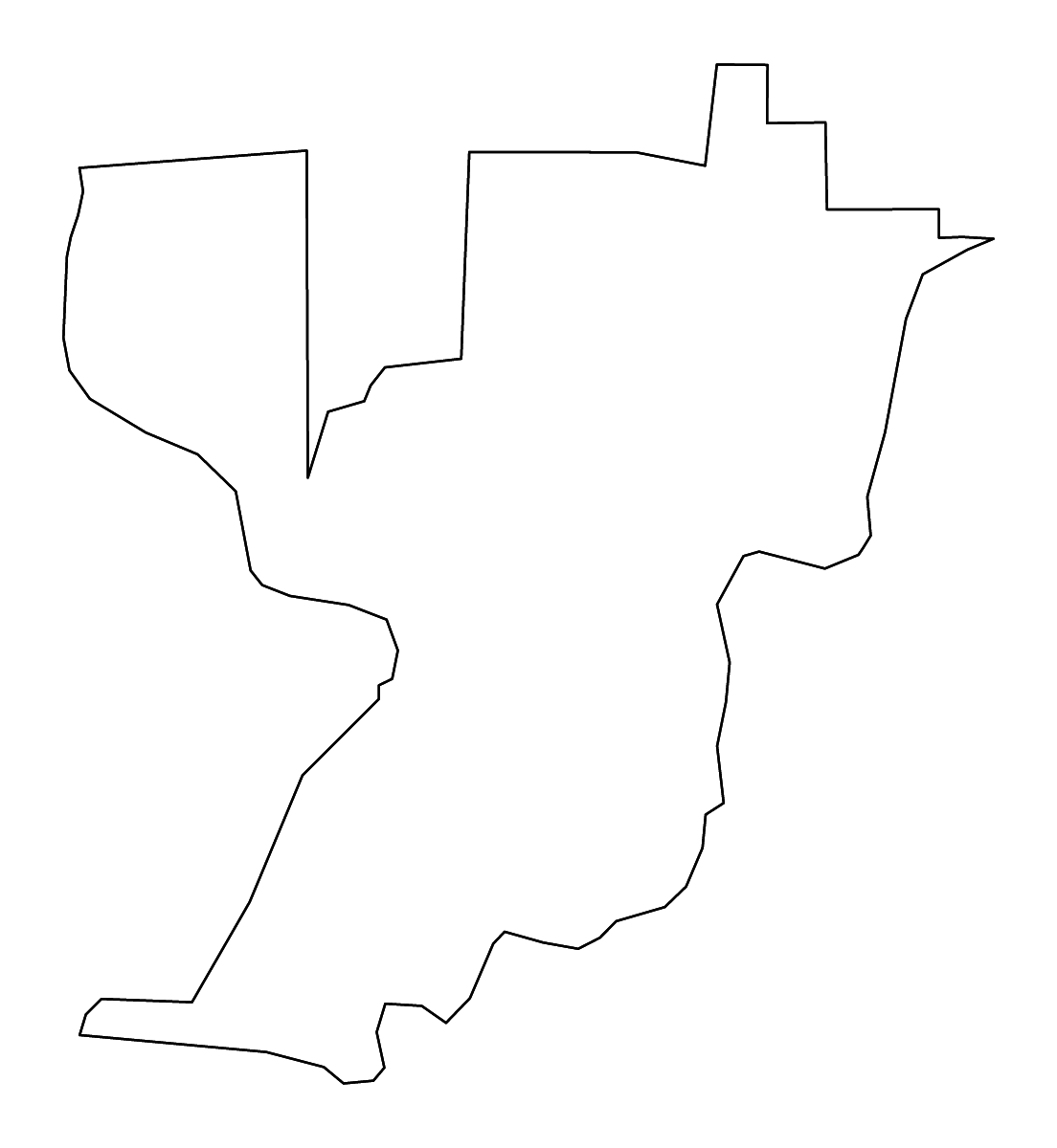 Mapa de contorno de Warren, Mississippi con ríos.