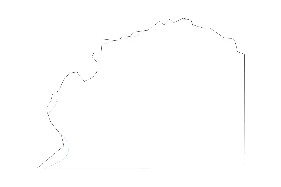 Mapa de Wilkinson, Mississippi de tipo contorno y ríos para América del Norte, con contorno y ríos con límites limpios.