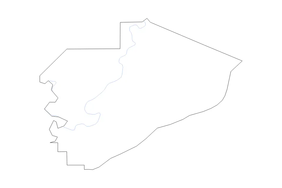 Mapa de Yazoo, Mississippi de tipo contorno y ríos para América del Norte, con contorno y ríos con límites limpios.