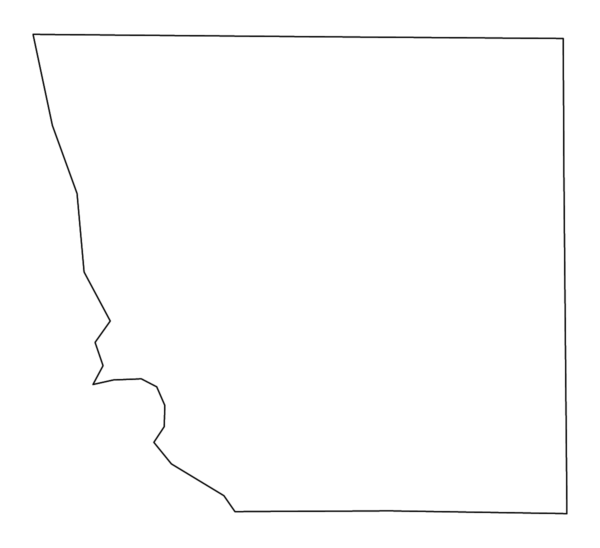 Mapa de contorno de Andrew, Missouri con ríos.