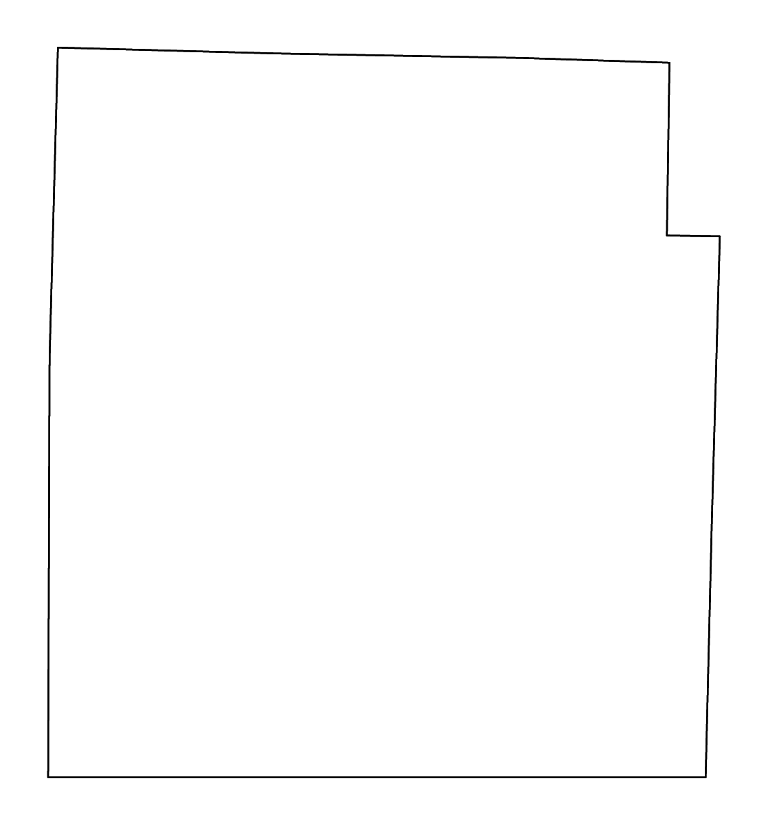 Carte de contour de Barry, Missouri avec rivières.