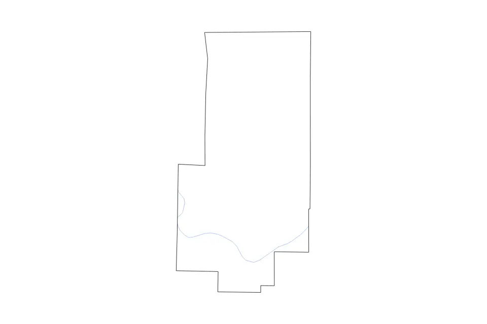 Carte de Bollinger, Missouri de type contour et rivières pour Amérique du Nord, montrant contour et rivières avec des limites nettes.