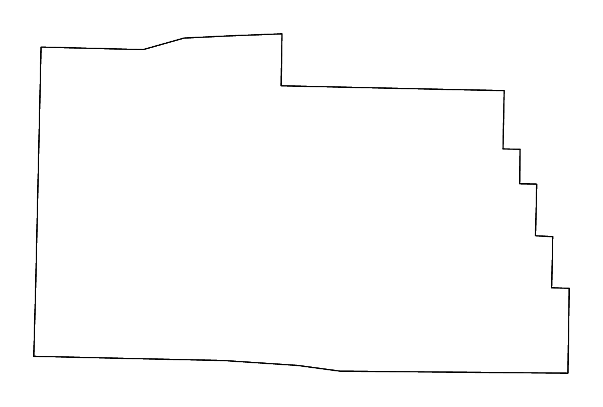 Mapa de contorno de Carter, Missouri con ríos.
