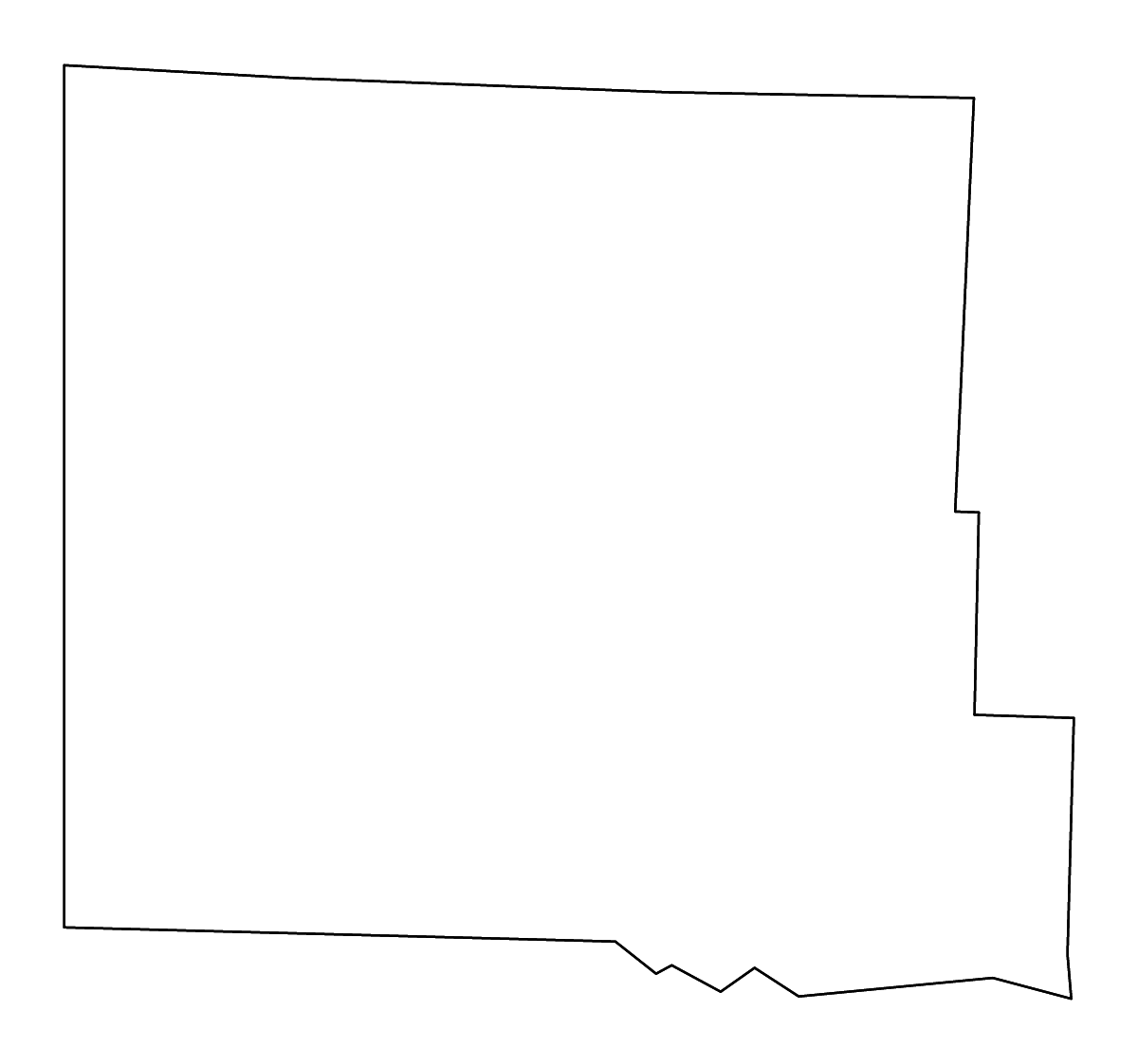 Mapa de contorno de Cass, Missouri con ríos.