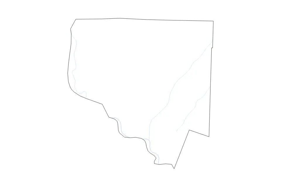 Carte de Chariton, Missouri de type contour et rivières pour Amérique du Nord, montrant contour et rivières avec des limites nettes.