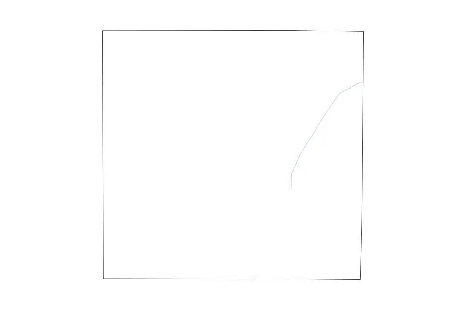 Outline map of Clinton County, Missouri with subdivision borders and rivers.