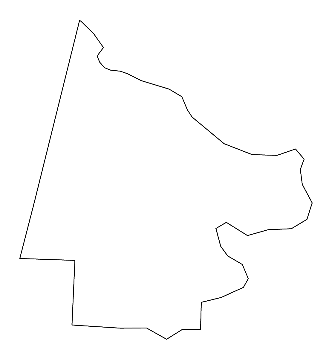 Mapa de contorno de Cole, Missouri con ríos.
