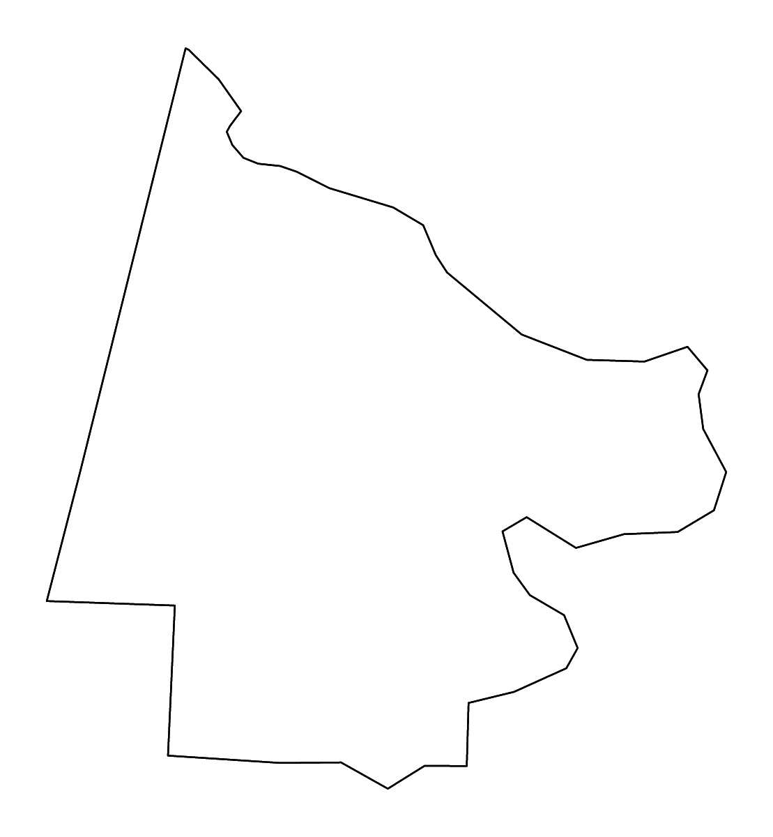 Carte de contour de Cole, Missouri avec rivières.
