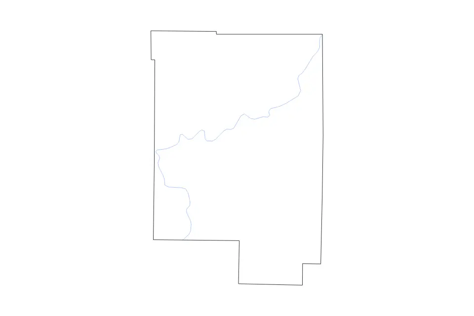 Carte de Crawford, Missouri de type contour et rivières pour Amérique du Nord, montrant contour et rivières avec des limites nettes.