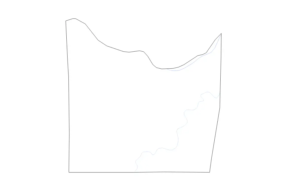 Carte de Franklin, Missouri de type contour et rivières pour Amérique du Nord, montrant contour et rivières avec des limites nettes.