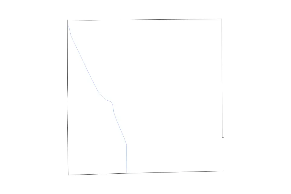 Mapa de Grundy, Missouri de tipo contorno y ríos para América del Norte, con contorno y ríos con límites limpios.