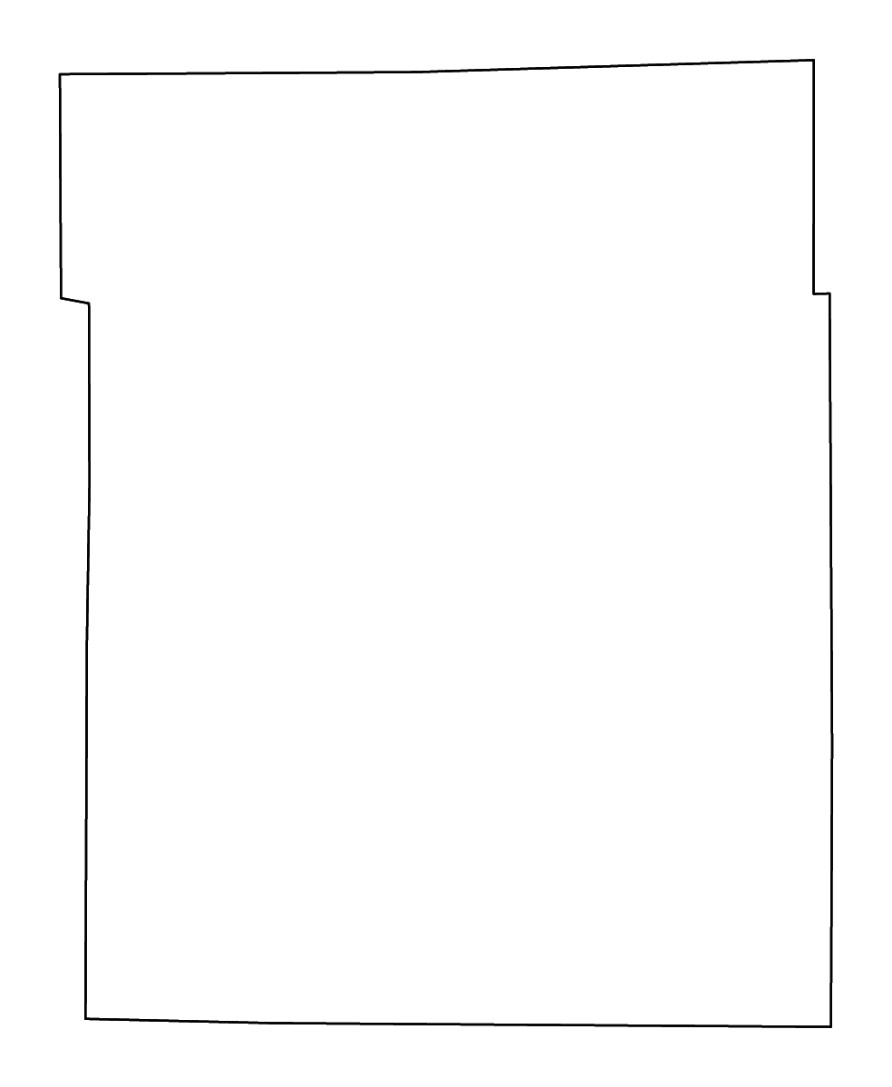 Mapa de contorno de Harrison, Missouri con ríos.