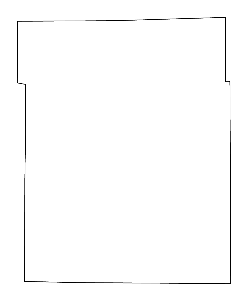 Mapa de contorno de Harrison, Missouri con ríos.