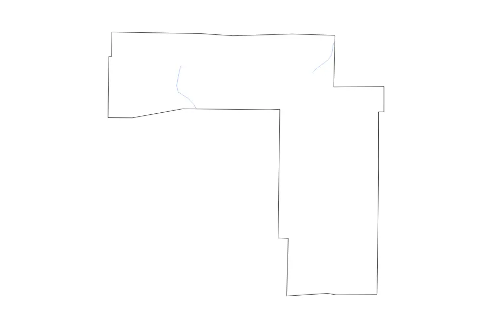 Mapa de Iron, Missouri de tipo contorno y ríos para América del Norte, con contorno y ríos con límites limpios.