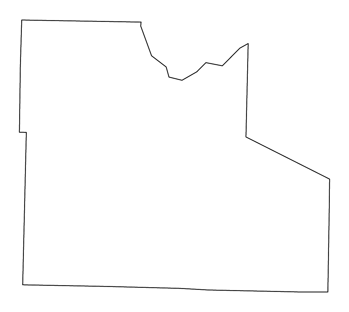 Carte de contour de Laclede, Missouri avec rivières.