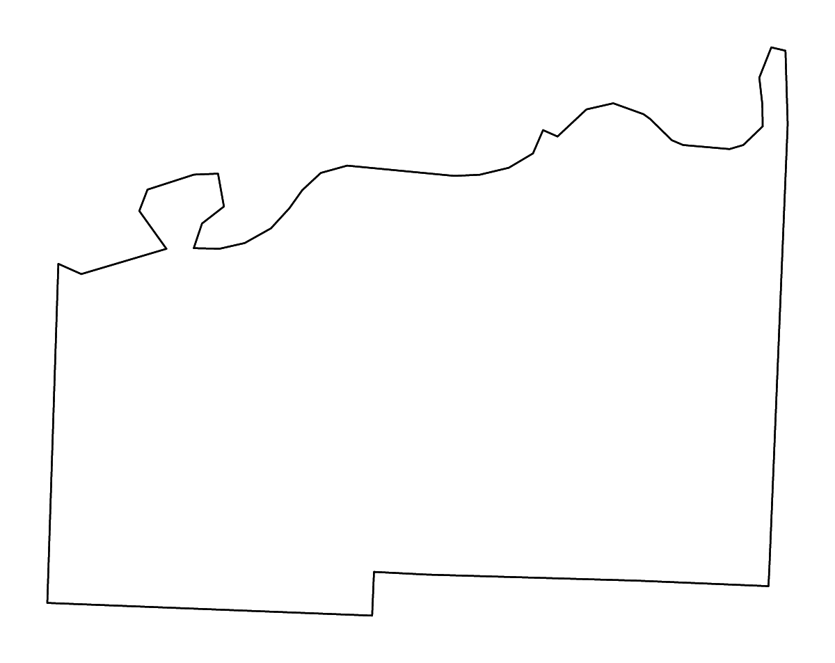 Mapa de contorno de Lafayette, Missouri con ríos.