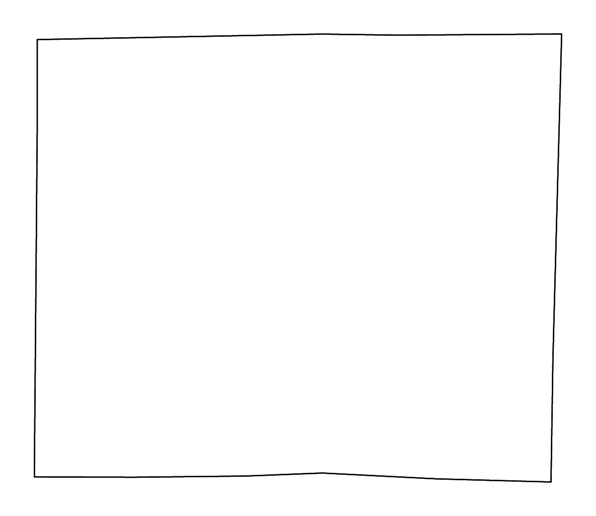 Outline map of Linn County, Missouri with rivers.