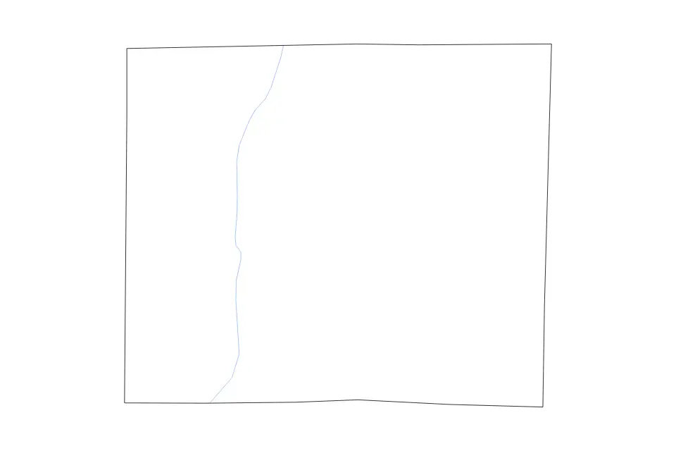 Mapa de Linn, Missouri de tipo contorno y ríos para América del Norte, con contorno y ríos con límites limpios.