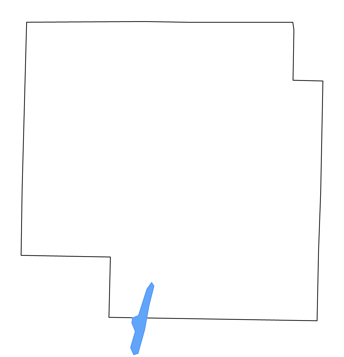 Carte de contour de Macon, Missouri avec lacs et rivières.