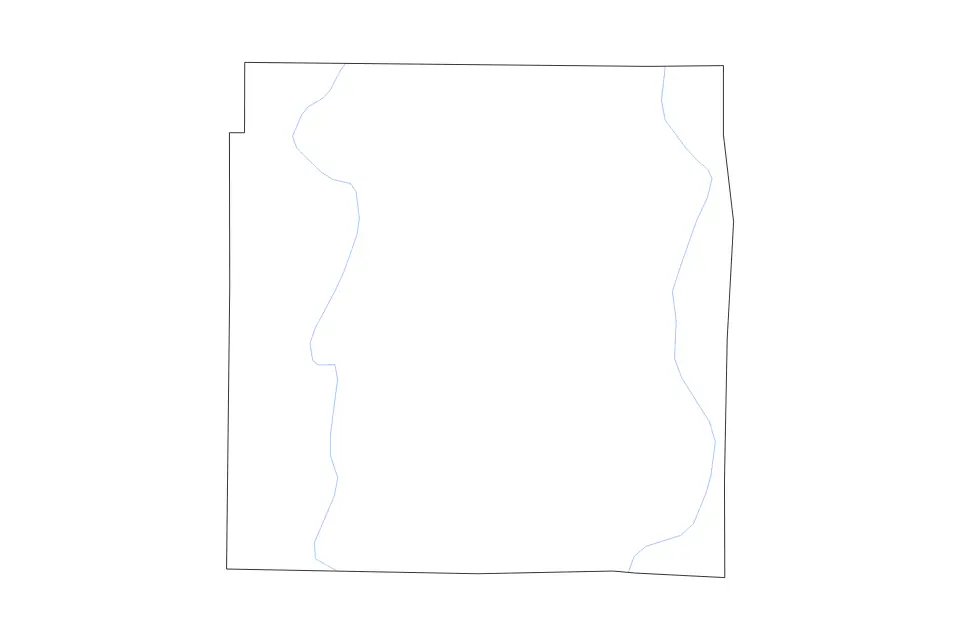 Mapa de Madison, Missouri de tipo contorno y ríos para América del Norte, con contorno y ríos con límites limpios.