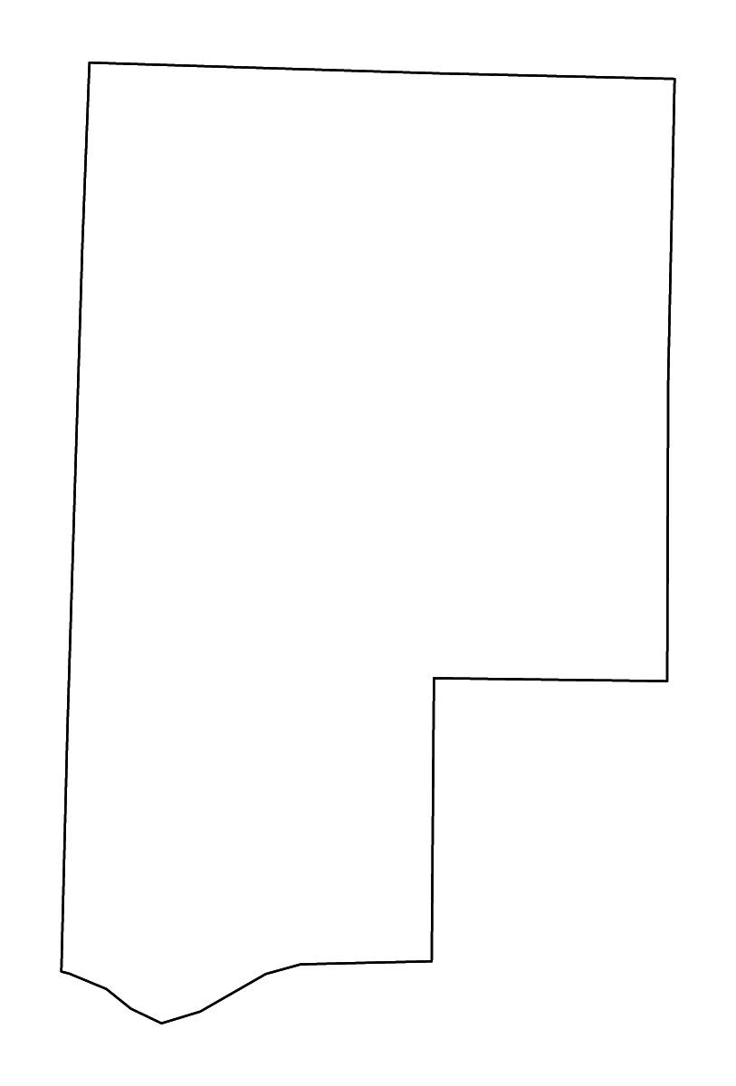 Carte de contour de Montgomery, Missouri avec rivières.