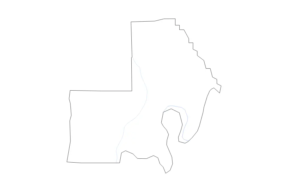 Mapa de New Madrid, Missouri de tipo contorno y ríos para América del Norte, con contorno y ríos con límites limpios.