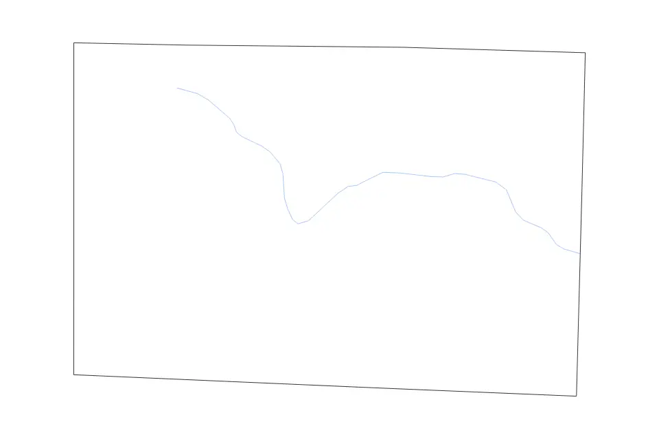 Outline map of Newton County, Missouri with subdivision borders and rivers.