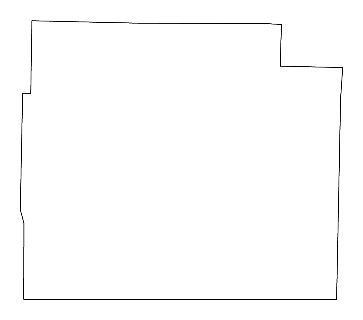 Mapa de contorno de Oregon, Missouri con ríos.